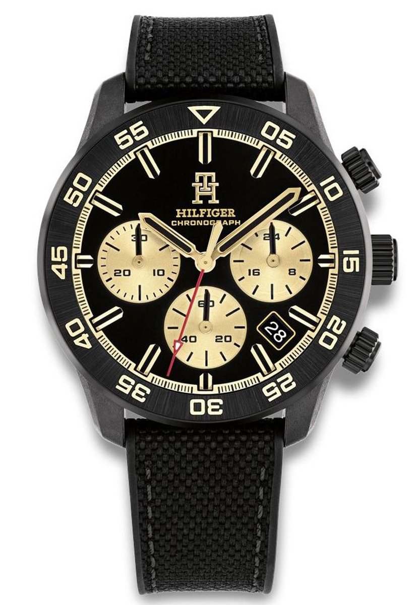 Tommy Hilfiger TH1792182 TH85 Carbon CHRONO Heren Horloge - 42mm