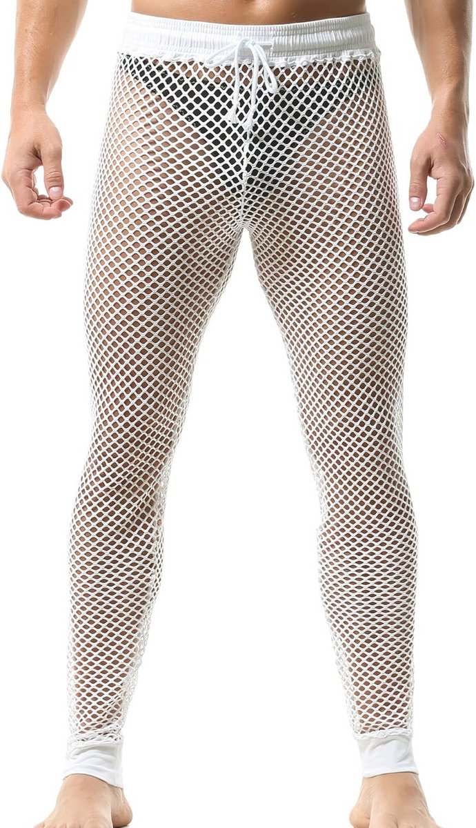 Visnet Legging Heren - Transparante Ondergoedbroek met Trekkoord