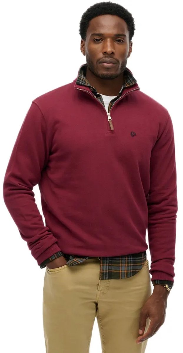 Superdry Preppy Half Rits Trui XL Man Rood