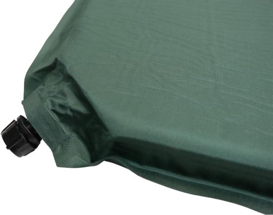Zelfopblazende slaapmat - Kampeer matras - Outdoor slapen - Ingebouwd kussen - 5 cm dik - Groen — afbeelding 3