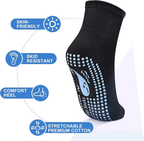 Yoga Sokken voor Heren en Dames, Antislip Sokjes voor Yoga, Pilates en Thuis Fitness — afbeelding 4