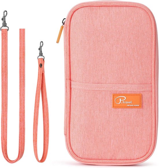 Toctax Paspoorttas, familie-reisorganizer met RFID-blokkering, paspoortorganizer, paspoorthoes voor dames en heren, roze, Modern