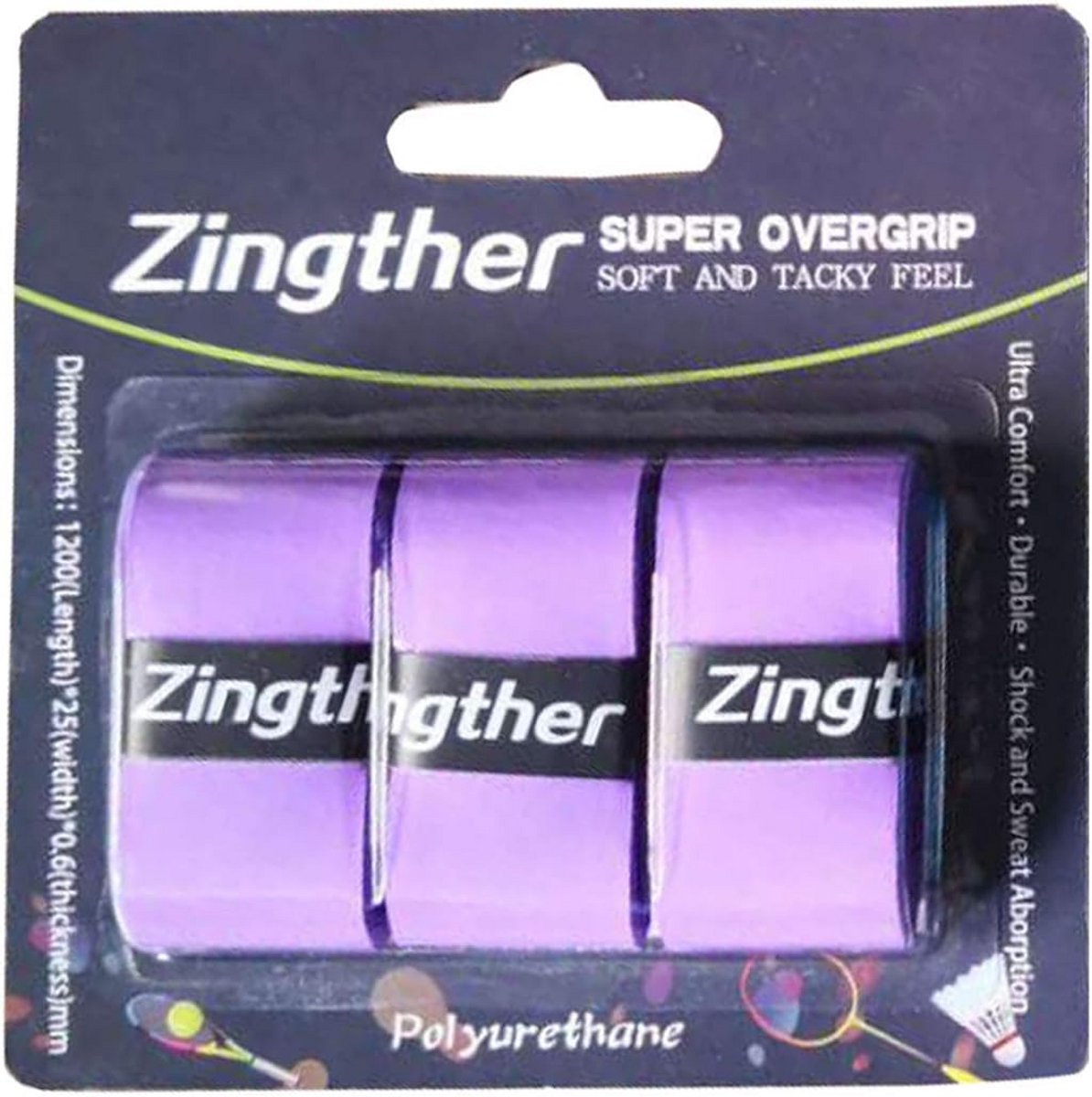Super Plakkerig Overwrap voor Sportrackets - Kort en Duurzaam