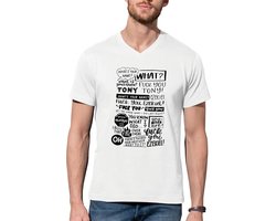 Grappig V-Hals T-Shirt voor Heren - Trendy Meme Stijl