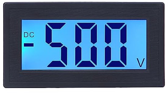 Hochpräzises DC-Digitalvoltmeter Mit LCD-Blauanzeige – AC100-240V Netzteil, Spannungsprüfer Für 0-500V (wahlweise Bis 1000V)