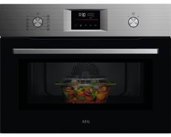 AEG OO5NK40M CombiAir Inbouw Oven met Magnetron - 41L - 1000W Magnetron - Hetelucht - Grill - RVS