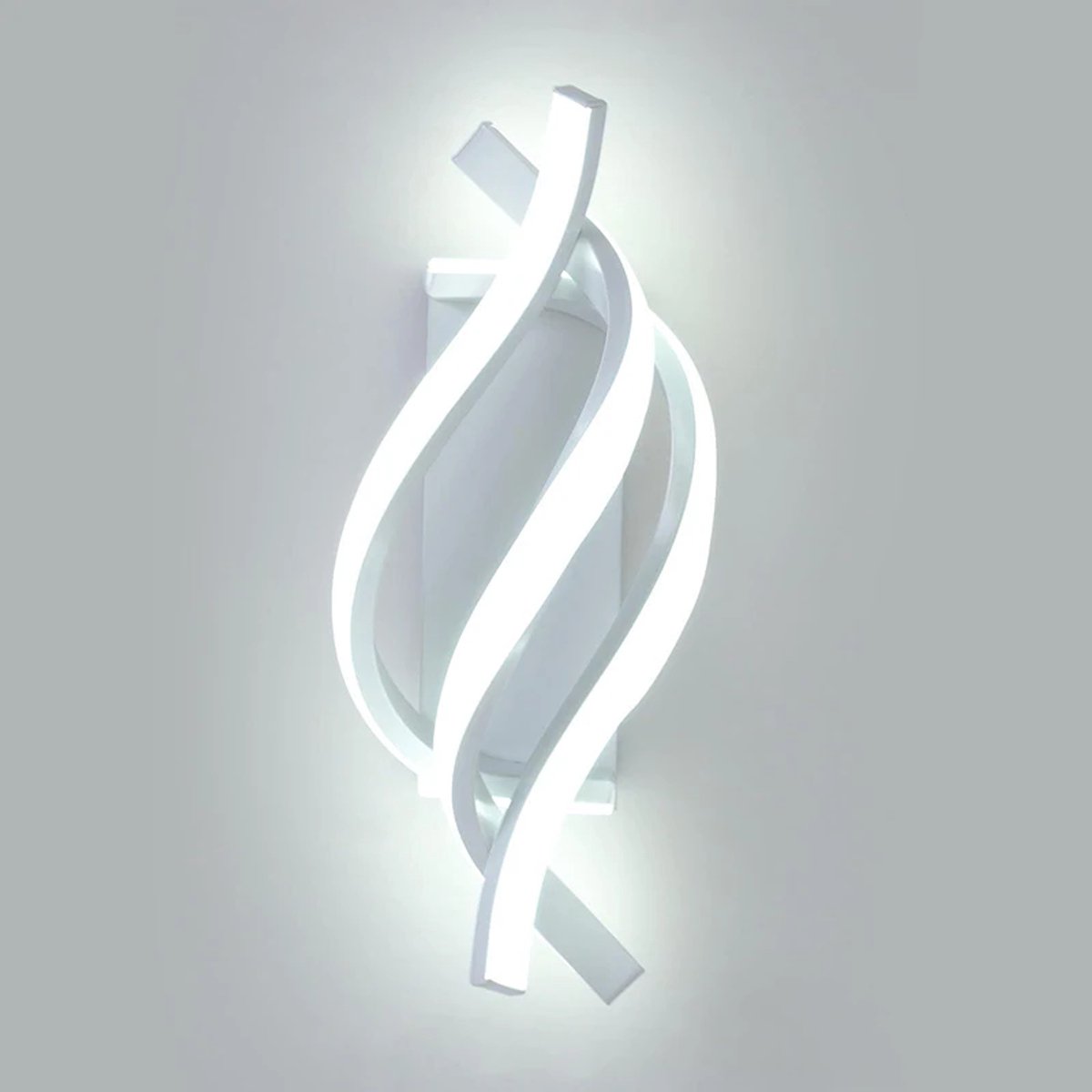 Driekleurige LED-wandlamp, wandlamp voor thuisdecoratie, achtergrondverlichting voor de woonkamer, verlichting voor de slaapkamer - wit