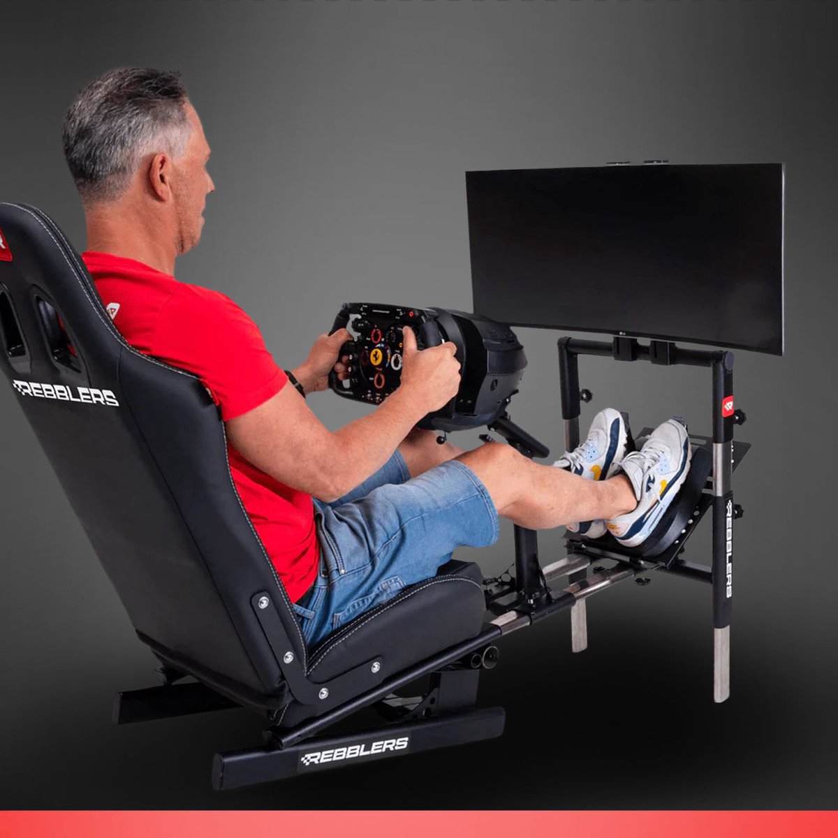 REBBLERS PRO Premium Racing Cockpit - Race Simulator + - afbeelding 2