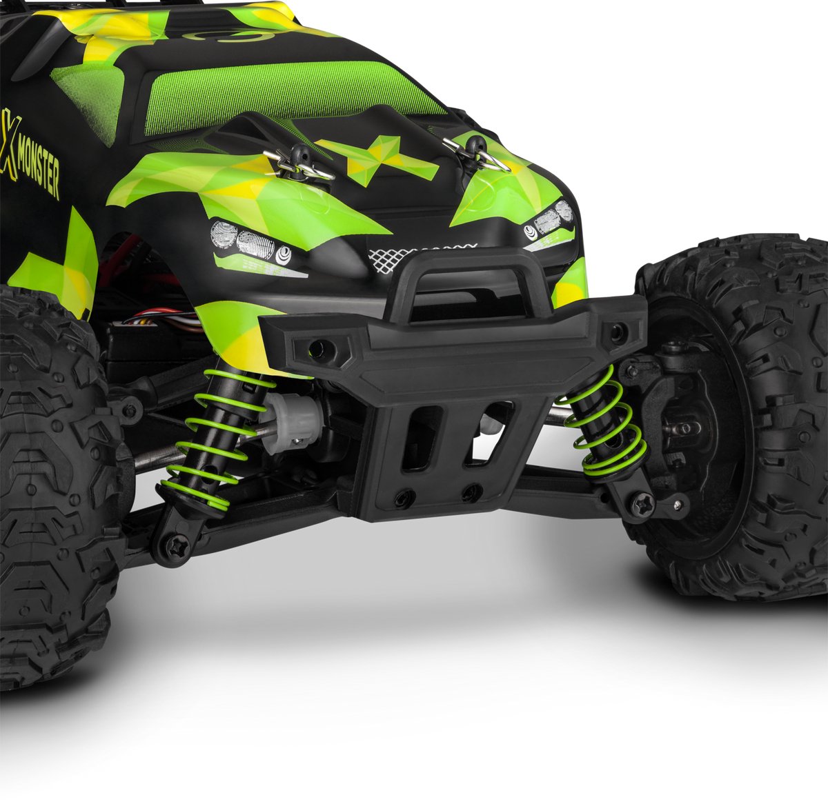 Overmax X-Monster 3.0 - RC Auto + Paars Auto Body - 4x4 wielaandrijving - Schaal 1:18 - 30km/h - Bestuurbare Auto - Volwassenen & Kinderen - Afstandsbestuurbare Auto - Offroad Monstertruck — afbeelding 3