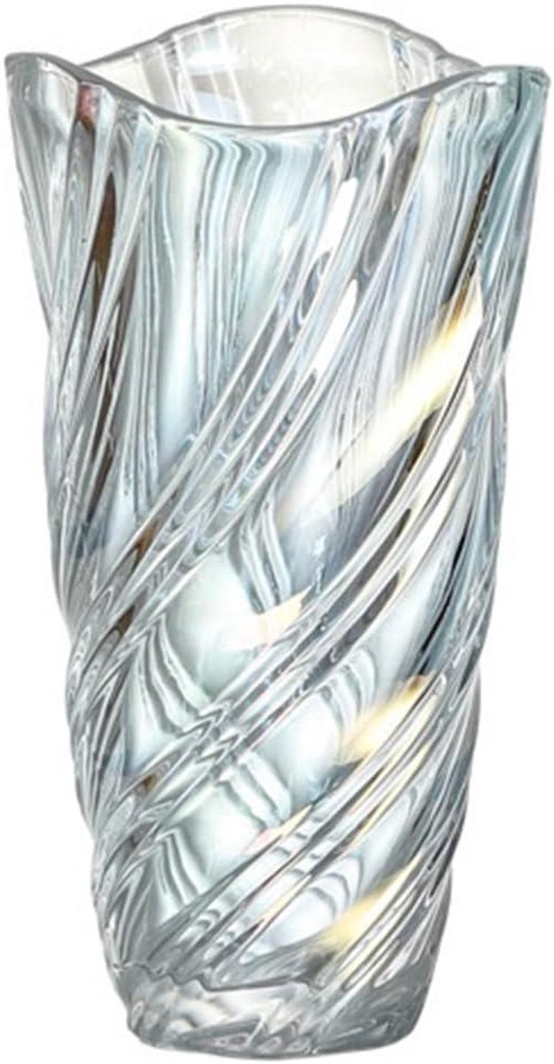 24 cm Glazen Bloemenvaas 1,5 l - Dikke Vaas voor Tulpen - Cadeau voor Mama - Verjaardagscadeau - Decoratieve Vaas voor Bloemen - Bruiloft Decoratie - Geschenkideeën