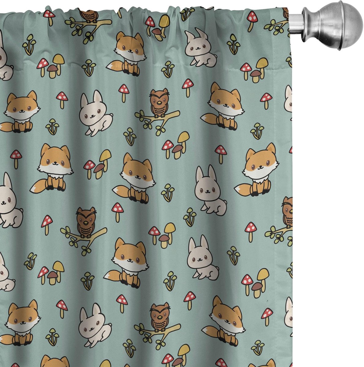 ABAKUHAUS 2x Gordijnpaneel – Microfiber – Halfschaduw 75x245 cm Mehrfarbig