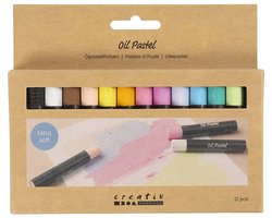 Creativ Company Oliepastels Pastelkleuren 12 stuks