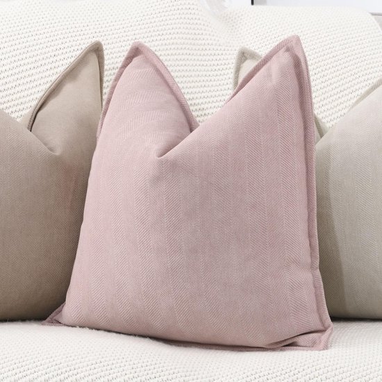 ZWJD Chenille Kussenhoezen 45x45 Cm Set Van 4 - Luxe Zachte Sierkussens Voor Bank En Bed