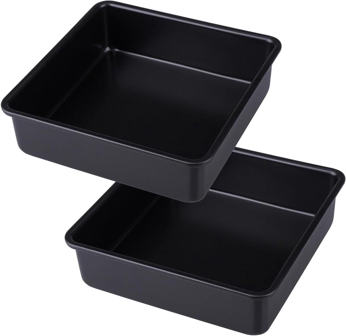 Cosensi - Set van 2 vierkante ovenschalen met anti-aanbaklaag voor taarten, brownies, lasagne en braden