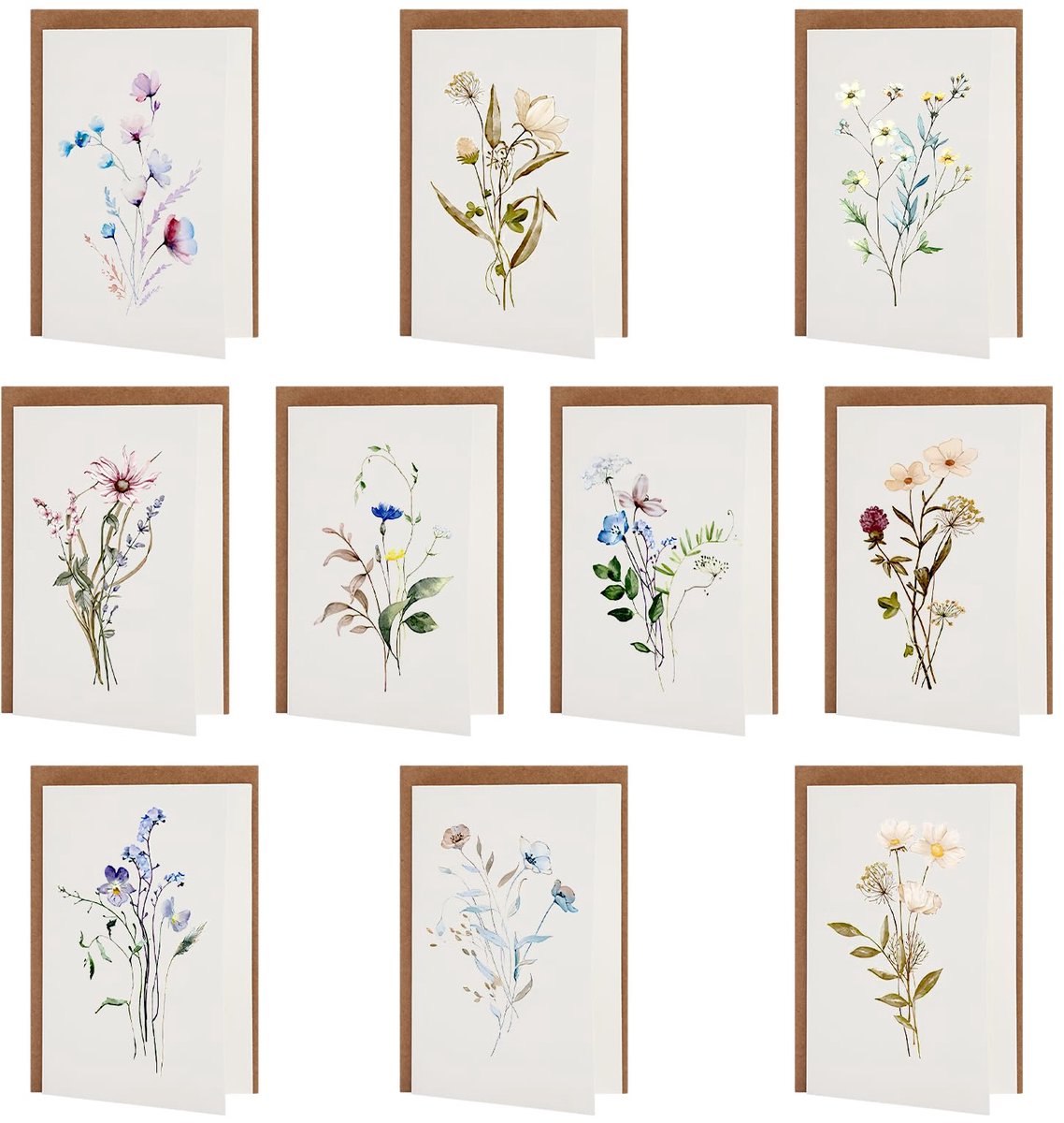 IMPERATORIS® Beterschapskaarten Wenskaarten 10 stuks - Beterschap Kaartjes - Kaartenset A5