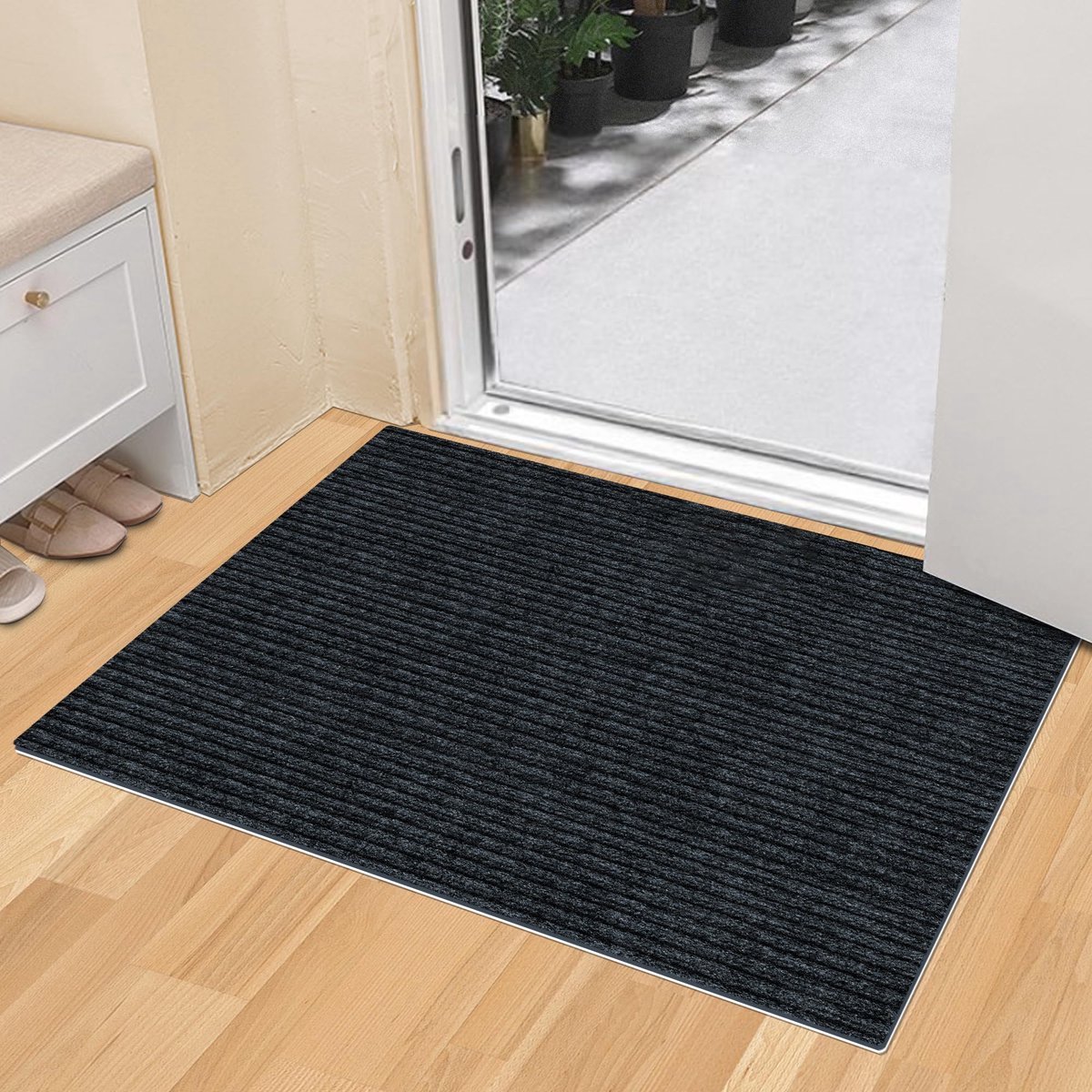 Stunq® Zelfklevende, waterabsorberende antislipmat voor binnen en buiten (zwart, 80-120 cm)