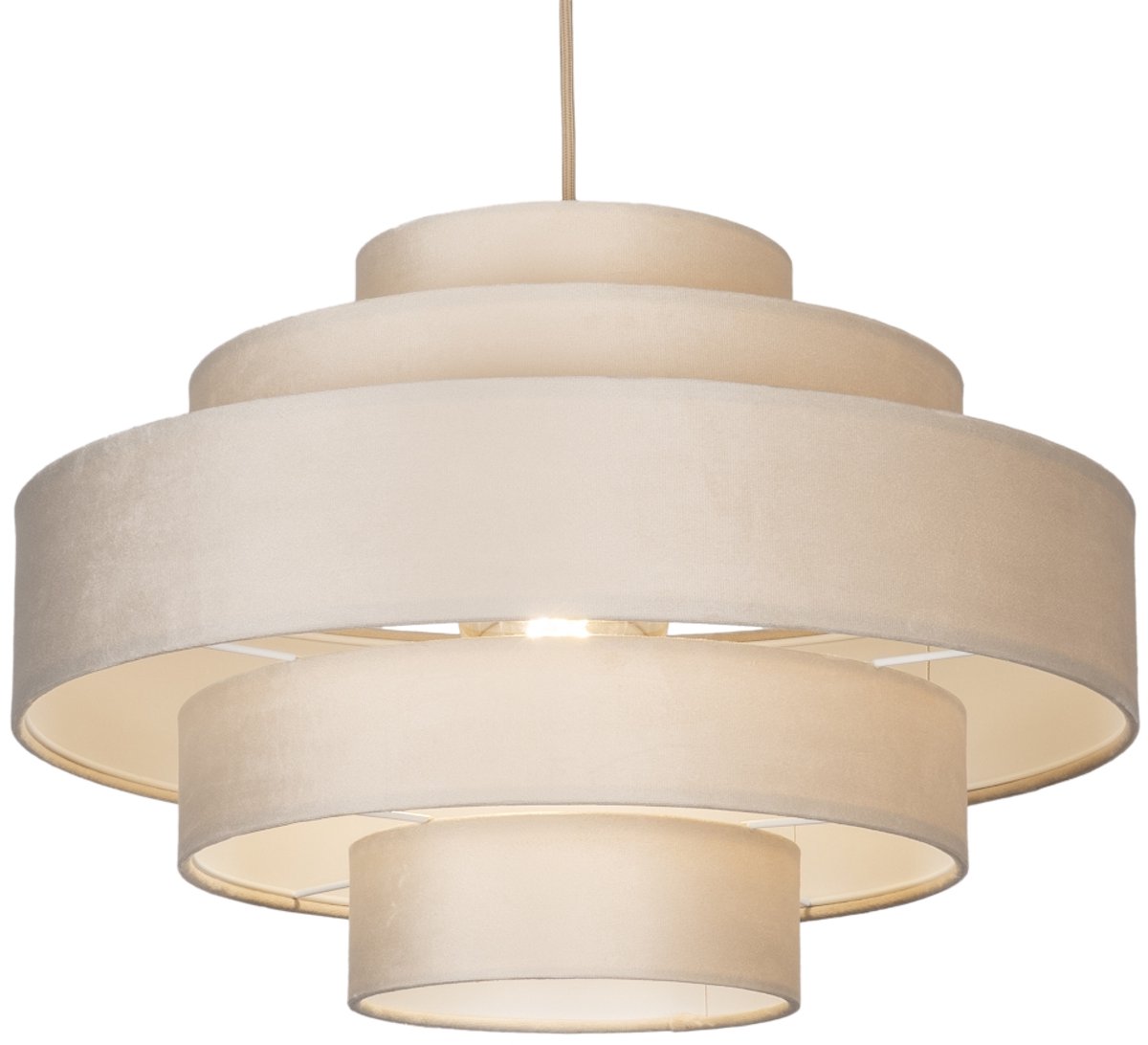 Lumidora Hanglamp 75428 - POLIGNANO - E27 - Beige - Zand - Metaal - ⌀ 52 cm
