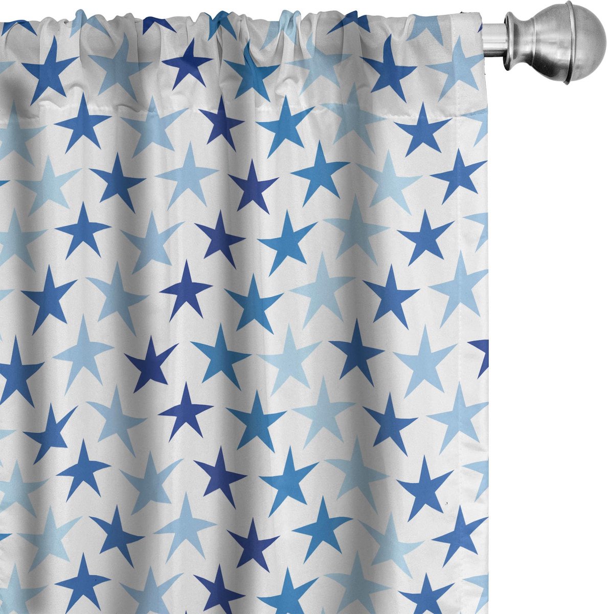 ABAKUHAUS Sterren gordijnen – 2x75x245 cm – Microvezel Indigo