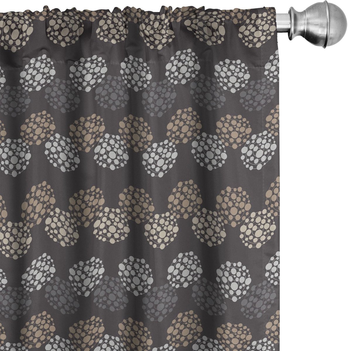 ABAKUHAUS Abstrakt Gordijnen – 2x75x245 cm – Taupe/Multicolor