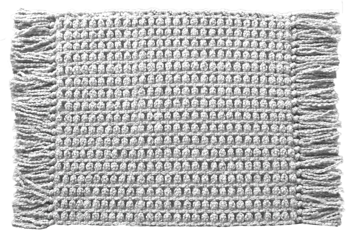 Heckettlane Badmat Madras - Badkamermat - Bidetmat - Antislip tapijt - 60x60 cm - Grijs