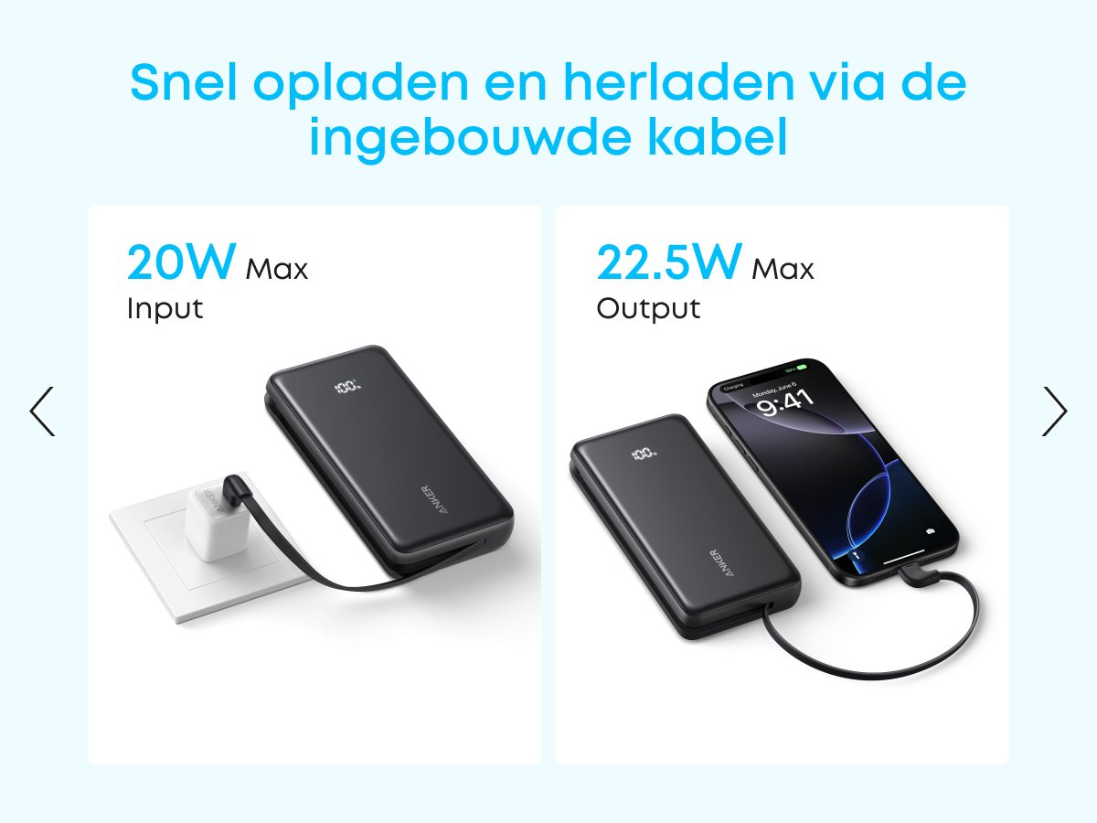 Anker Zolo Powerbank 20.000 mAh Draagbare Lader met - afbeelding 2