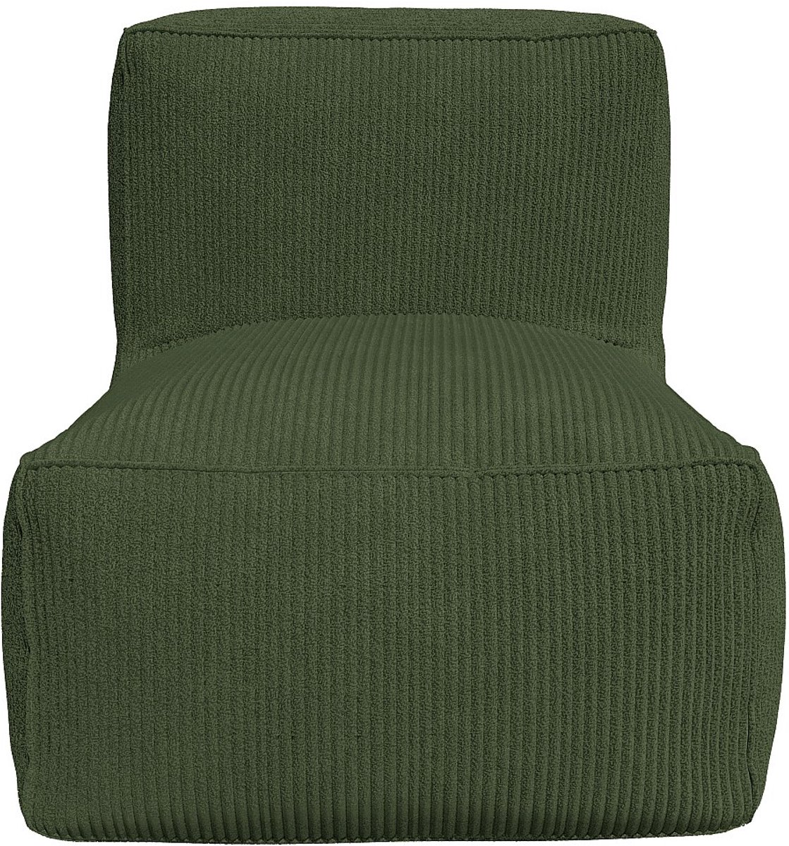 Vente-unique Fauteuil van groen ribfluweel NOUMARA