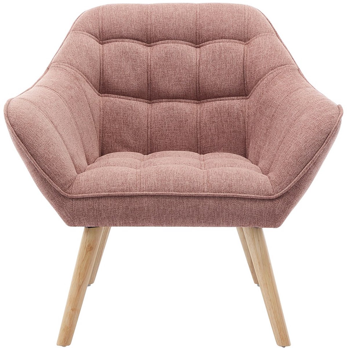 Vente-unique Fauteuil van roze gechineerde stof CASERTA