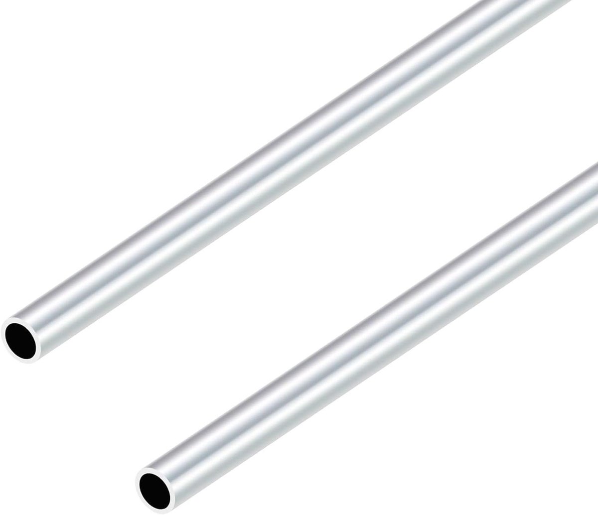 Cosensi - Aluminium Ronde Buizen 10mm 8mm 400mm Lengte Naadloos DIY Model Industrieel Decoratief 2 stuks.