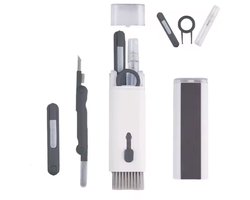 7-in-1 Multifunctionele Reinigingsset – Toetsenbord & Oortjes Cleaner – Keyboard Brush, Cleaning Pen, Keycap Puller – Geschikt voor Laptop, AirPods, Telefoon