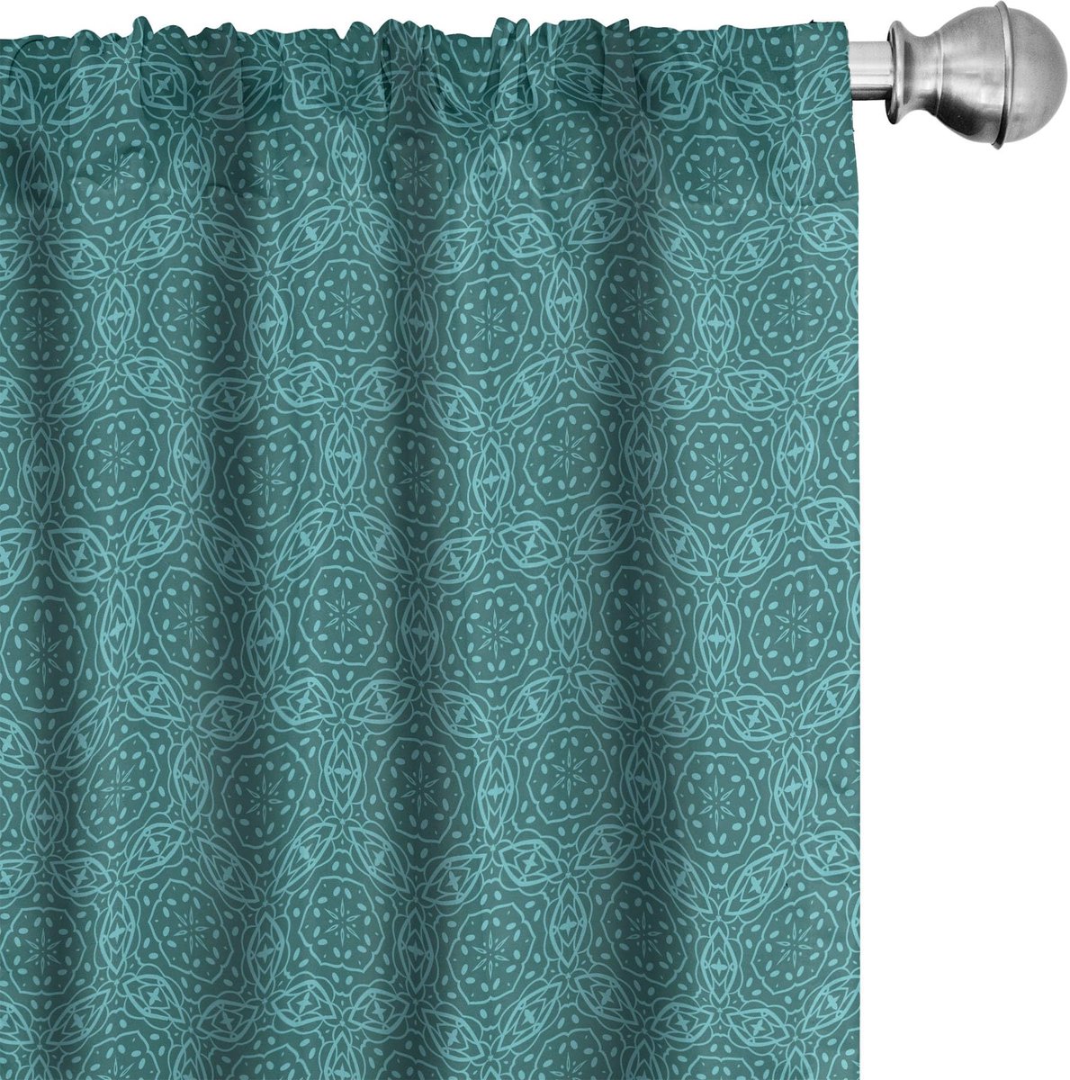 ABAKUHAUS Voorhangen 2x75x245 cm – Mikrofaser – Petrolblauw Petrol Blau Türkis