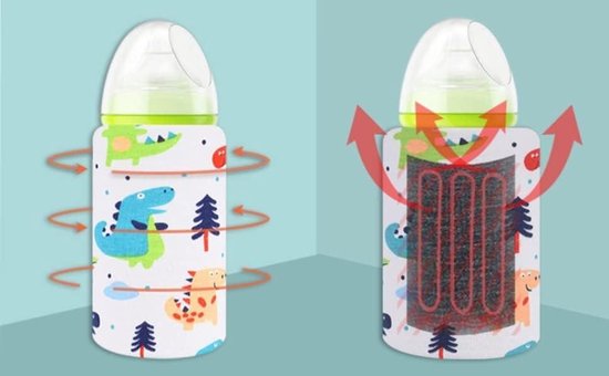 Dailygoody - Portable Baby Bottle Warmer - USB Flesverwarmer - Reiswarmhouder met Thermostaat - Rainbow - Baby-accessoire - Geschikt voor thuis en ond... — afbeelding 3