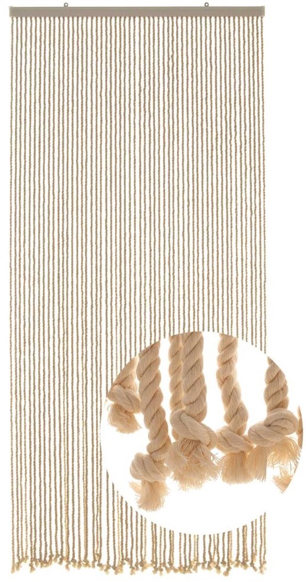 Stunq® Kamerdeurgordijn met 54 Strengen in Beige voor Insectenbescherming en Decoratie