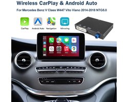 JUNSUN Draadloze CarPlay Android Auto Decoder Box Retrofit Kit Geschikt voor Mercedes Benz V-Klasse W447 Vito Viano NTG 5.0