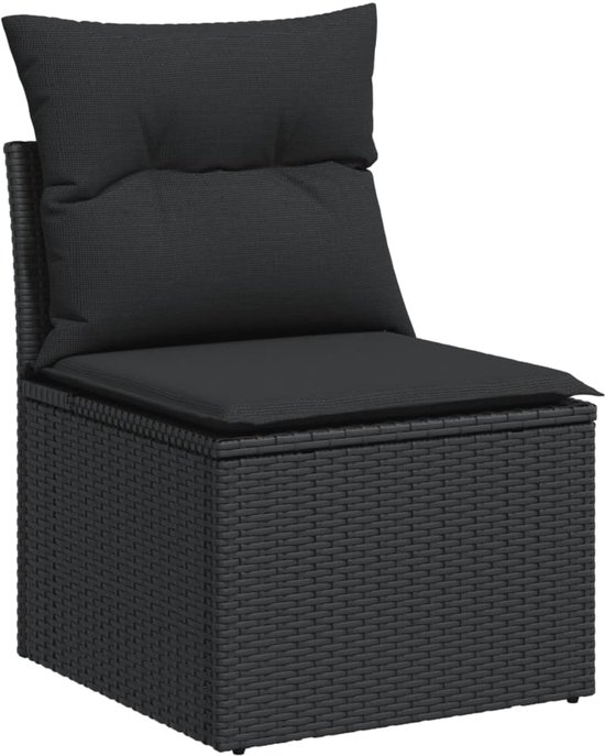 vidaXL-13-delige-Loungeset-met-kussens-poly-rattan-zwart