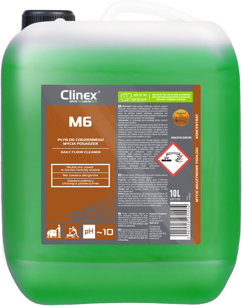 Vloerreiniger Clinex M6 Medium 10 liter