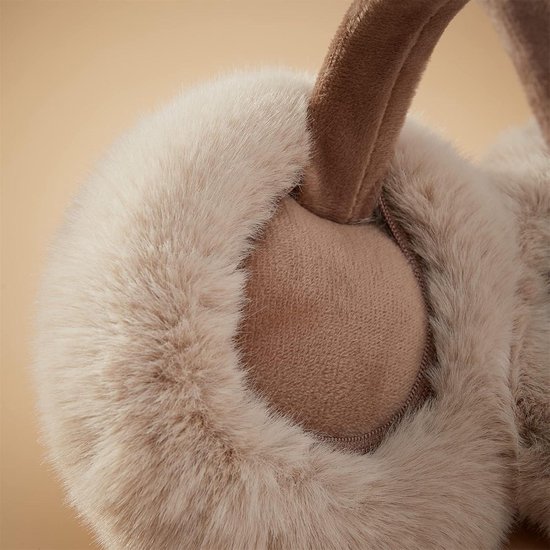 Grijze pluche oorwarmers voor volwassenen voor kerst bestellen, Kerst