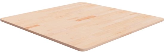 Plateau de table carré vidaXL 80 x 80 x 1,5 cm en eikenhout non traité - Plateau de table - Table - Plateau de table en bois - Tables