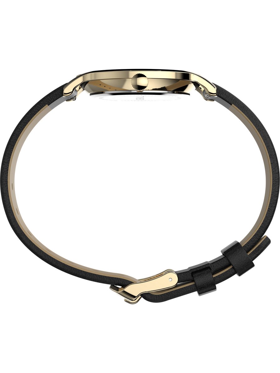 Timex Transcend Analoog Horloge Zwart Case: 100% Low Lead Brass | Armband: 100% Leather 34 mm TW2V92600AJ