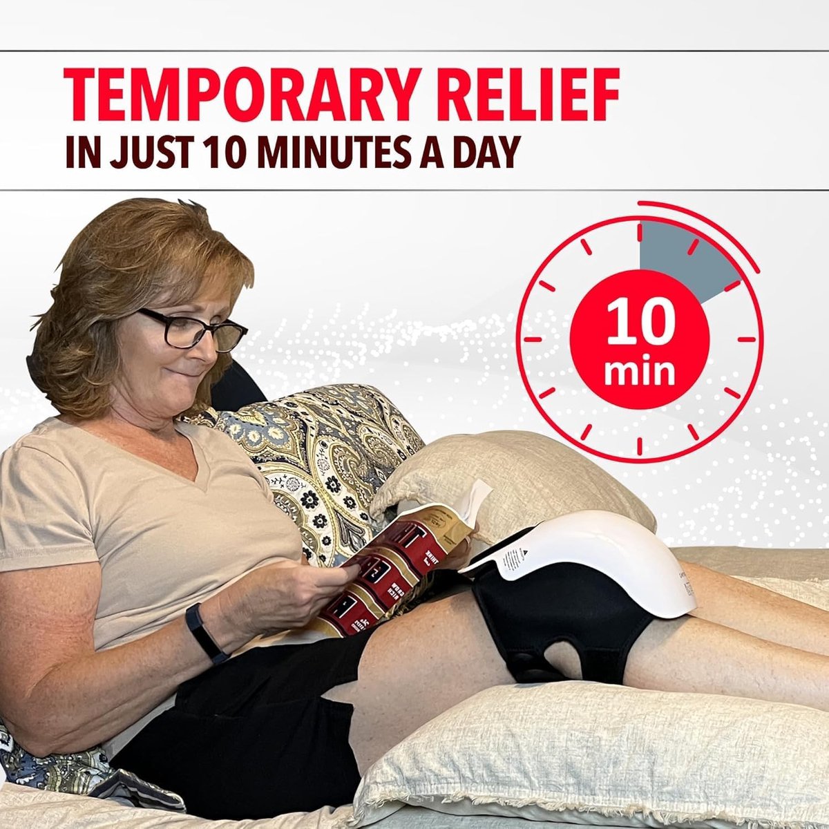 Slimme Kniemassage-apparaat 3-in-1 met Verwarming en Rood - afbeelding 3