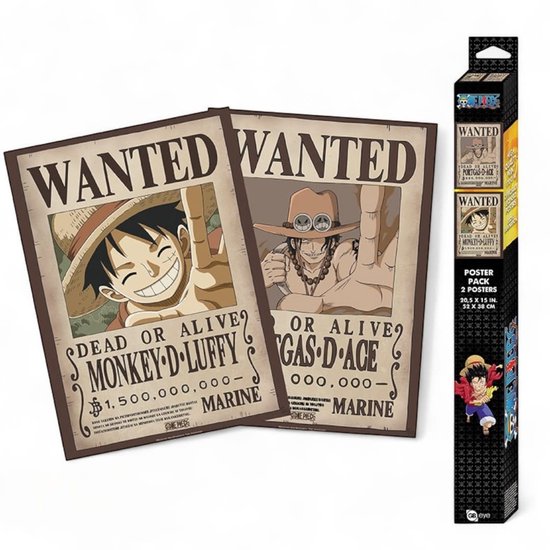One Piece Wanted Poster multicolore - Papier - Anime, Fan merch, séries TV