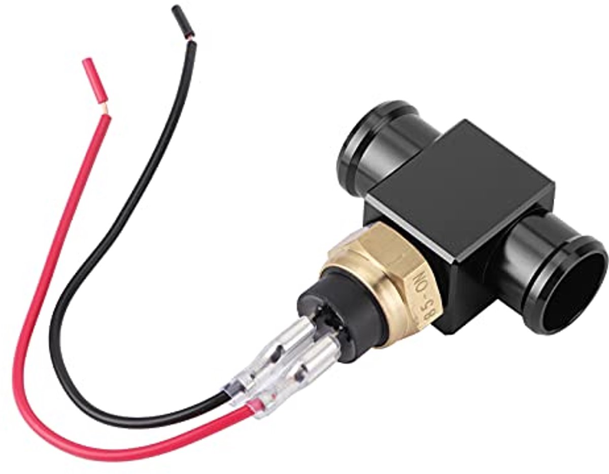 thermostaat, watertemperatuursensor, temperatuursensor, watertemperatuursensor, ventilator, buisthermostaat, set met schakelaar voor watertemperatuur, rechte slang, diameter 0,8