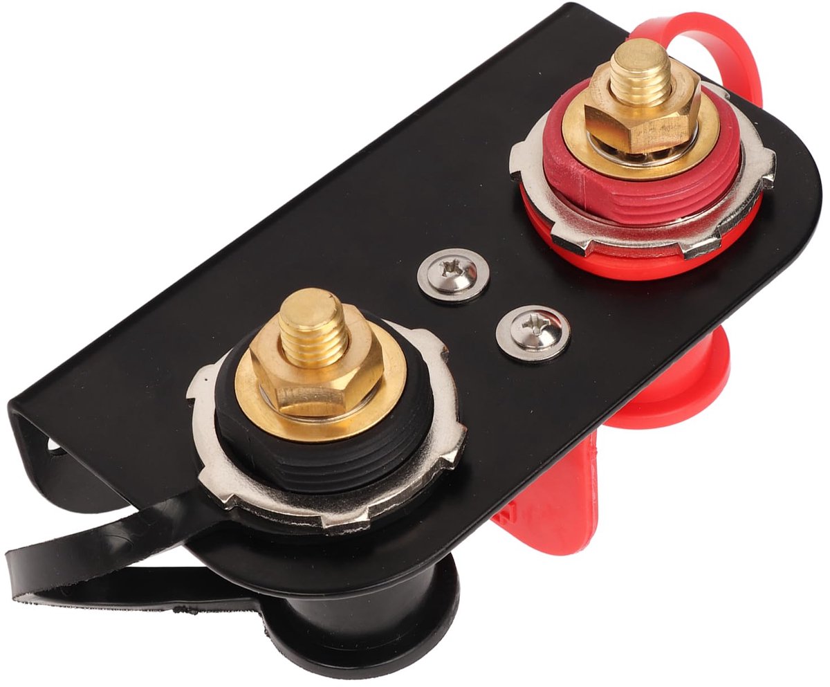 Batterijklemmenblok Batterij Externe batterijklemmenset Verplaatsingsset voor batterijklemmen Waterdichte externe batterij-jumperklem Batterijladerpool M10x2 Noppen Beoordeeld