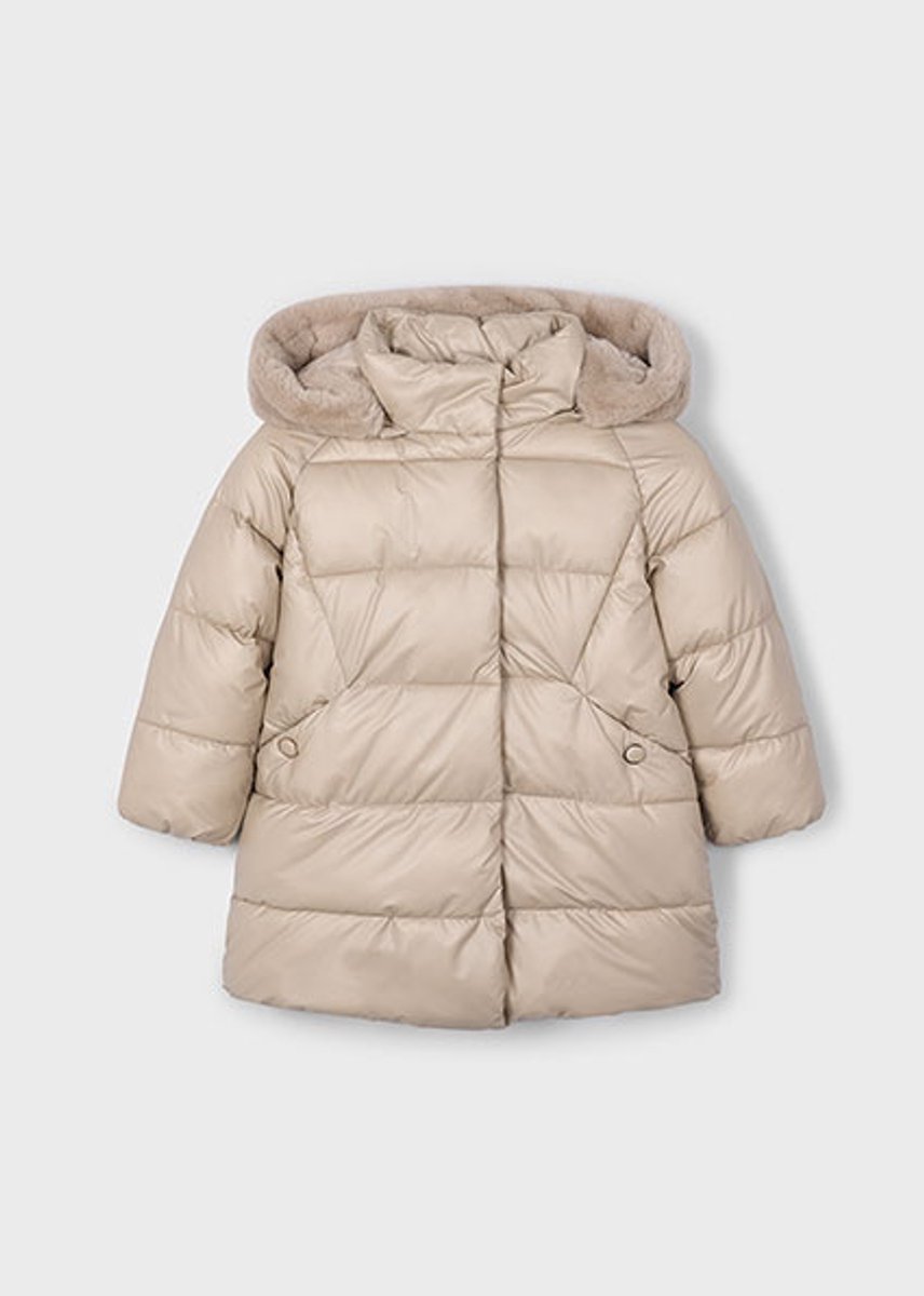 MAYORAL Long Coat Jassen Meisjes - Winterjas - Bruin - Maat 128