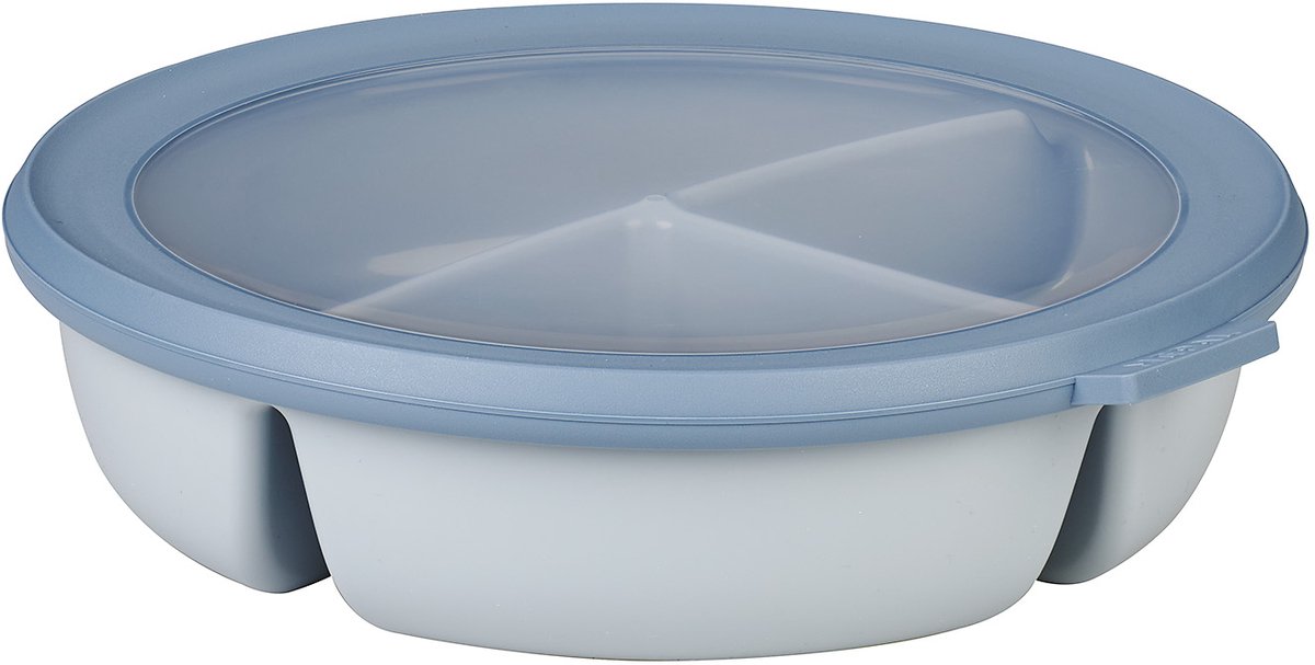 Mepal - Multikom Cirqula vershouddoos - 3-vaks bento bowl - 250 ml 250 ml & 500 ml - Rond - Nordic blue