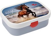 Lunch box Mepal Campus – Boîte à pain avec compartiments pour enfants – Convient pour 4 sandwichs – Wild Horse