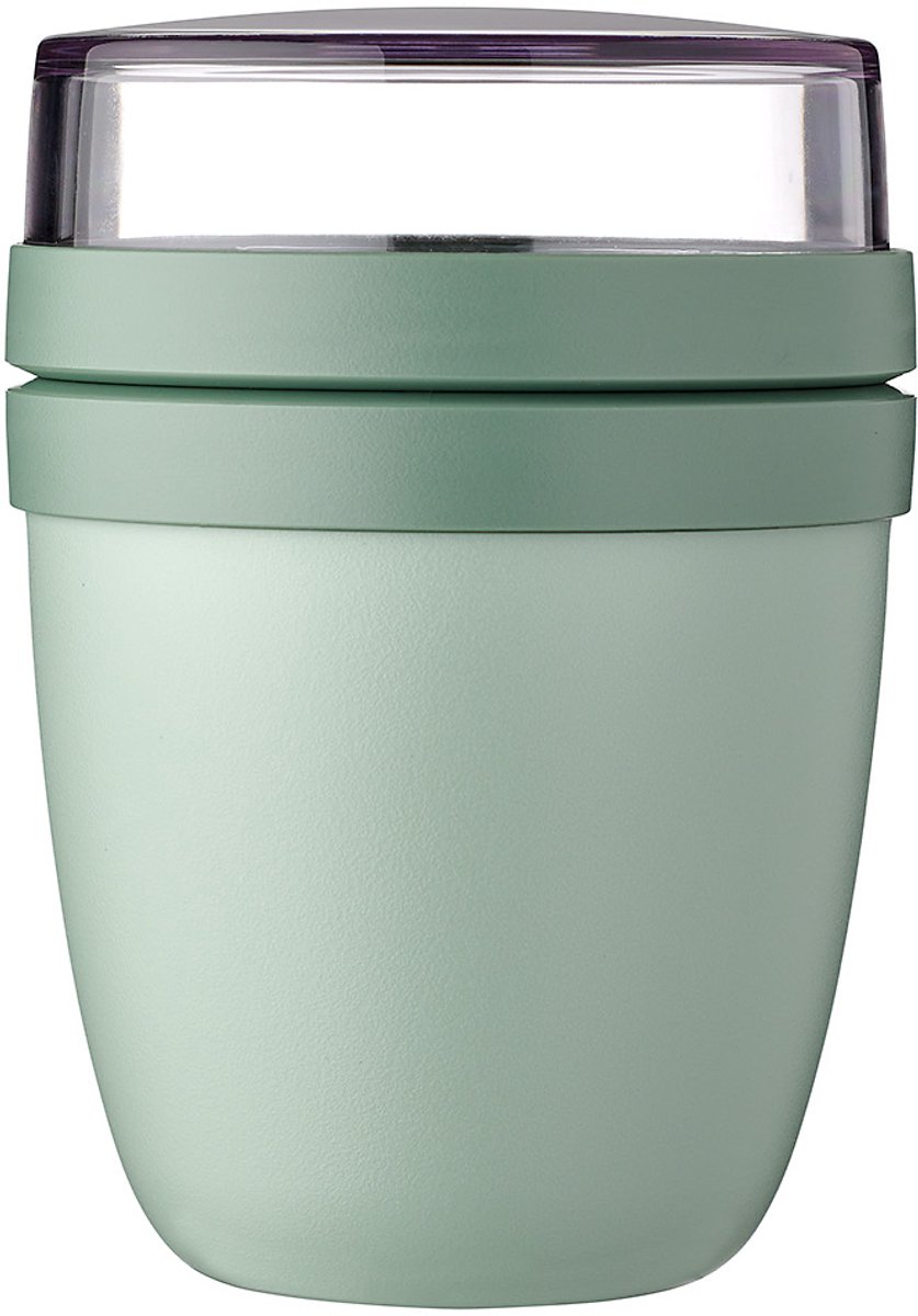 Mepal - Lunchpot Ellipse mini - 300 ml - Muesli beker to go - Nordic sage - Geschikt voor vriezer magnetron en vaatwasser