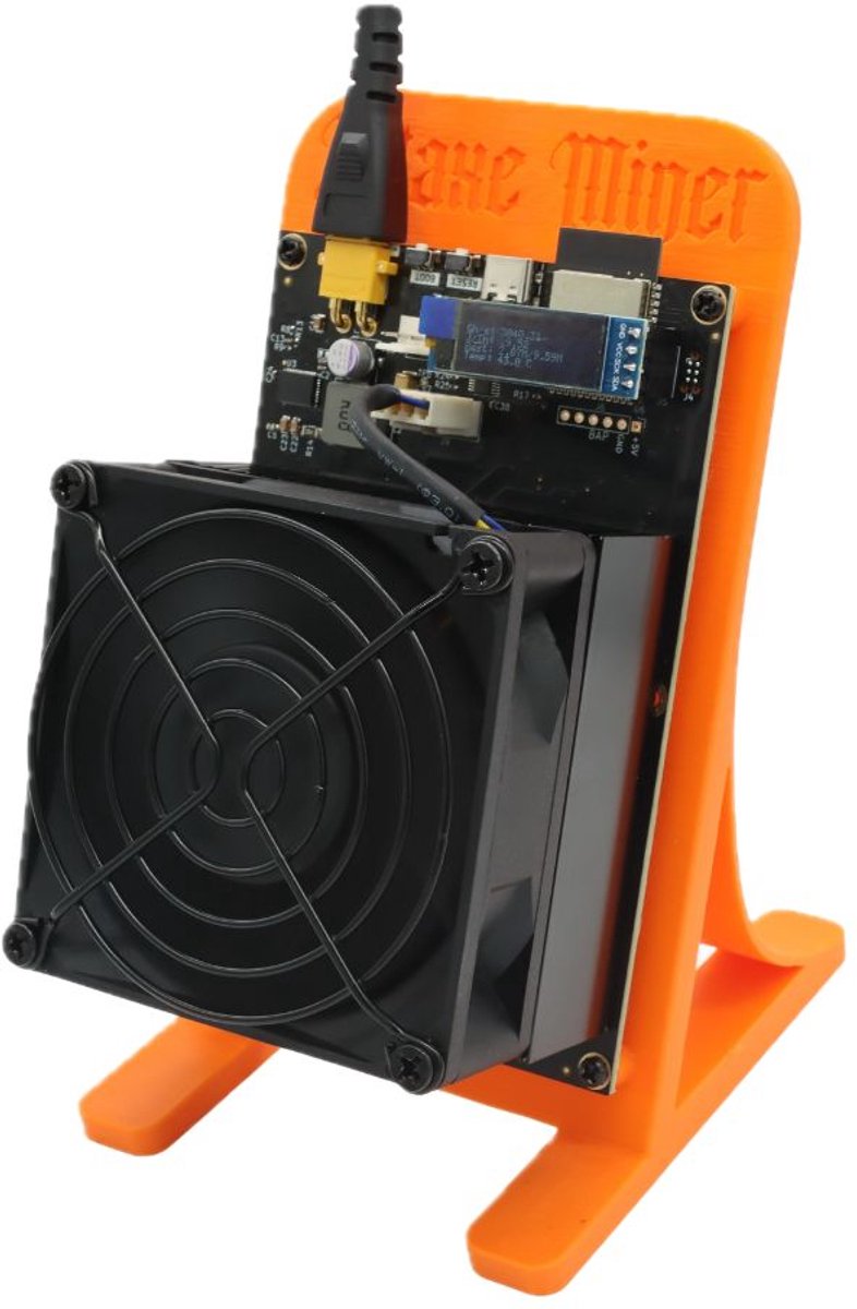 Bitaxe Supra Hex 701 - Inclusief Stand & EU Stekker - 2,4TH/s Bitcoin Miner - Solo miner - Oranje — cadeau in Cadeau-ideeën - foto 3