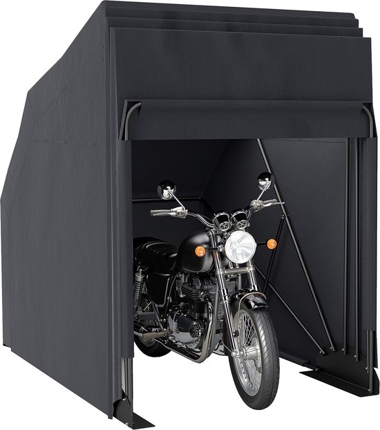 Outsunny Motorfiets Schuur Oxford stof, metaal 345L x 135B x 191H cm Zwart