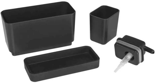 Brabantia SinkSide set pour organiseur espace évier, panier d'évier et distributeur de savon - Dark Grey