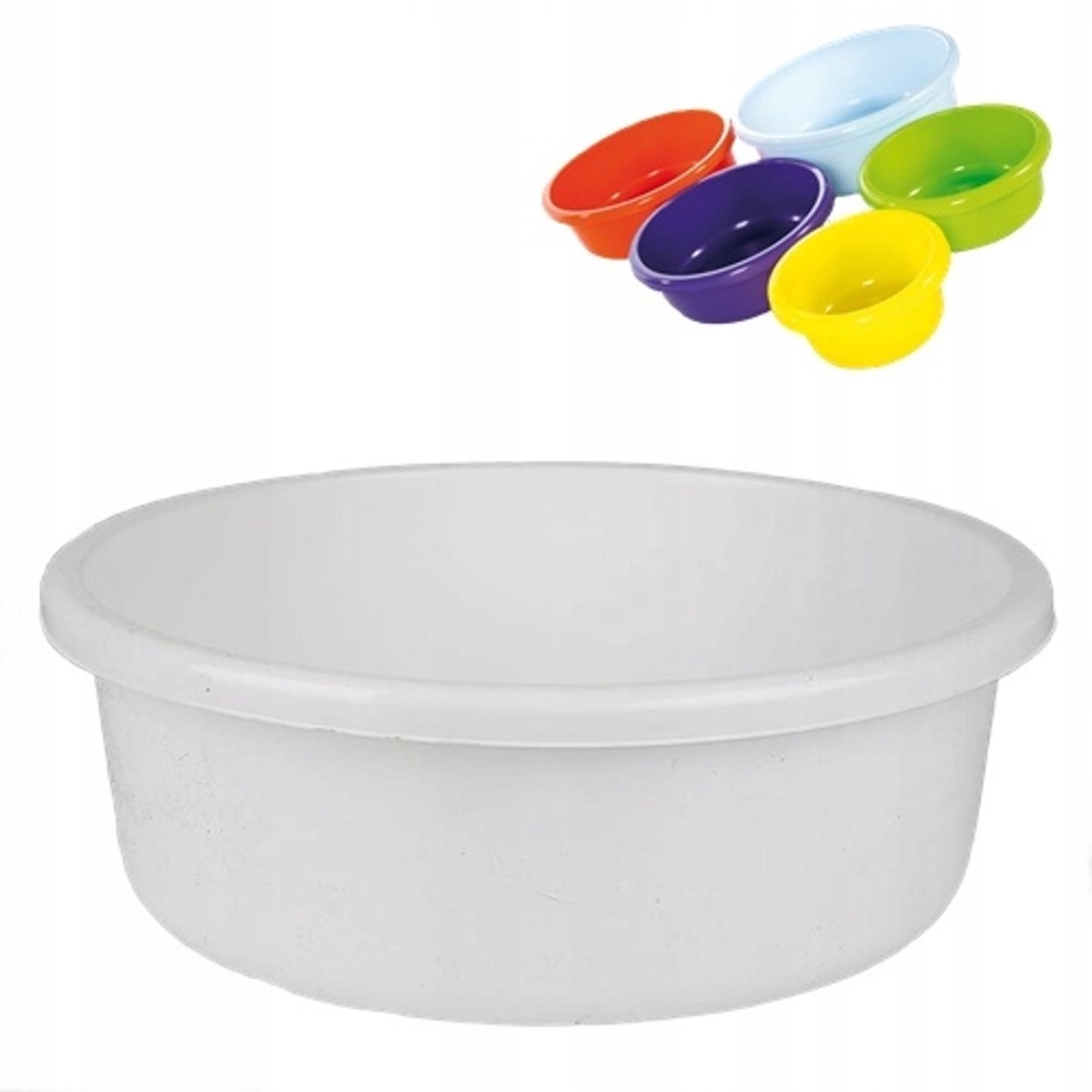 Sterke Witte Kunststof Kom 9L - 36cm Rond - Duurzaam & Veilig